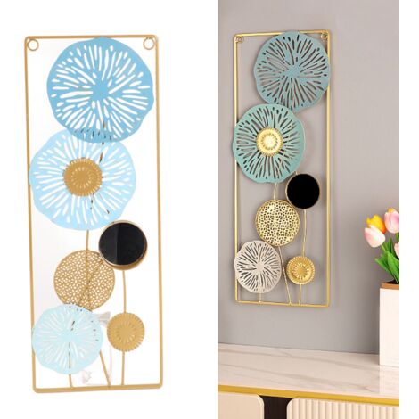 Décoration Murale Métal Art Moderne Style Minimaliste Luxe Léger Élégant Salon Bureau Chambre Tôle Art Fer Dimensions 60x22cm