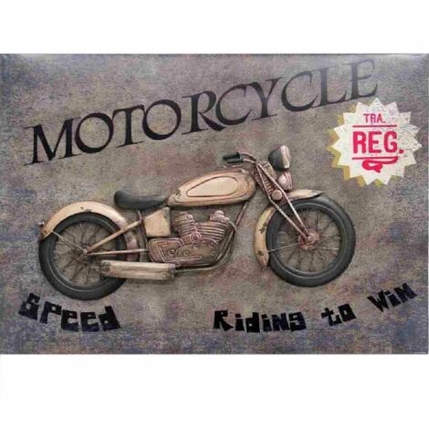 Décoration murale Moto en relief  80 x 58 cm