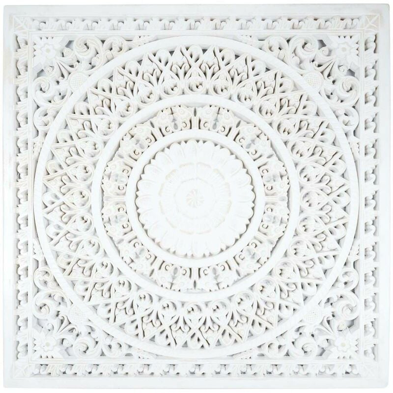 Décoration murale moulure en médium blanc