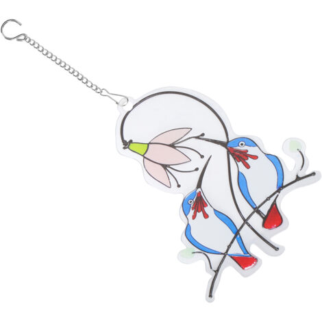 Décoration Murale Oiseaux en Céramique Bleue - Mobile Suspendu pour Intérieur, Jardin ou Bureau - Idée Cadeau Déco Maison Originale