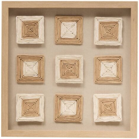 Décoration murale Rafael 50x50cm beige - Atmosphera créateur d'intérieur