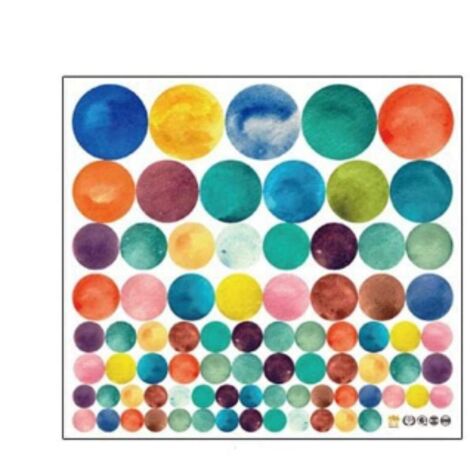 Décoration murale ronde et colorée pour chambre d'enfant, chambre de maternelle, joli autocollant de fond