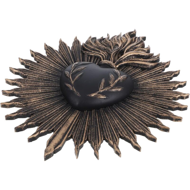 Shining House - Décoration Murale Sacré-cœur Signe Chrétien Inspirant Croix Murale Chrétienne Distributeur D'eau Bénite Catholique Sainte Croix