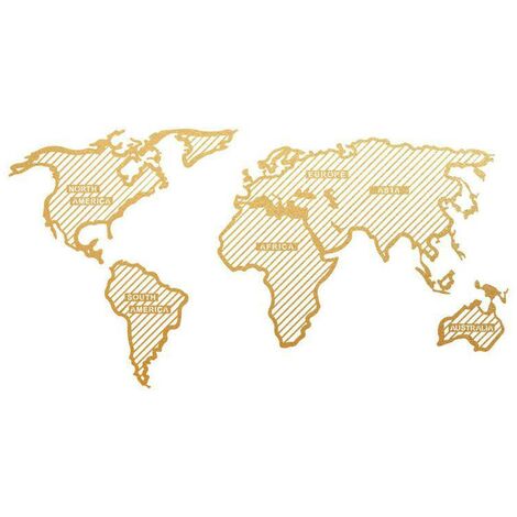 Carte du Monde en Métal Prestige