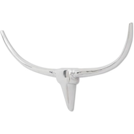 Décoration murale tête de taureau Aluminium Argenté 96 cm CFW231122