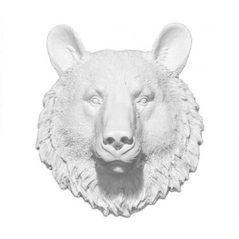 Décoration Murale - Tête d'Ours Blanc - Uka Blanc