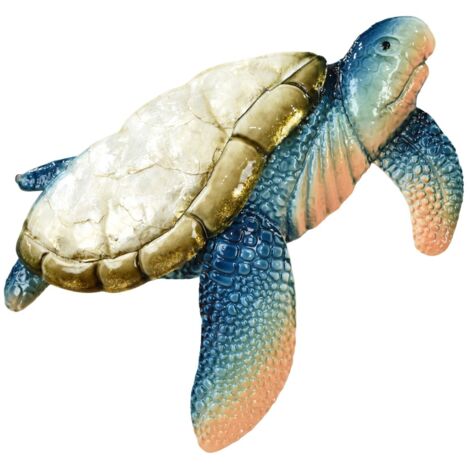 Lot De 4 Posters Décoration Murale – Tortue Bleue, Motifs Océan, Sans Cadre, Reproduction