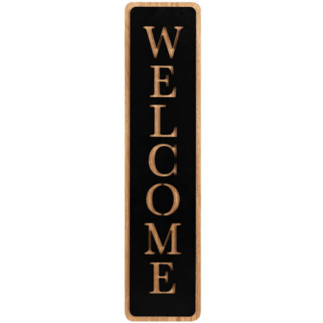 Décoration Murale Welcome "Wilfried" 57cm Noir