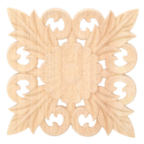 Décoration sculptée en bois pour meubles et armoires, applique ornementale non peinte