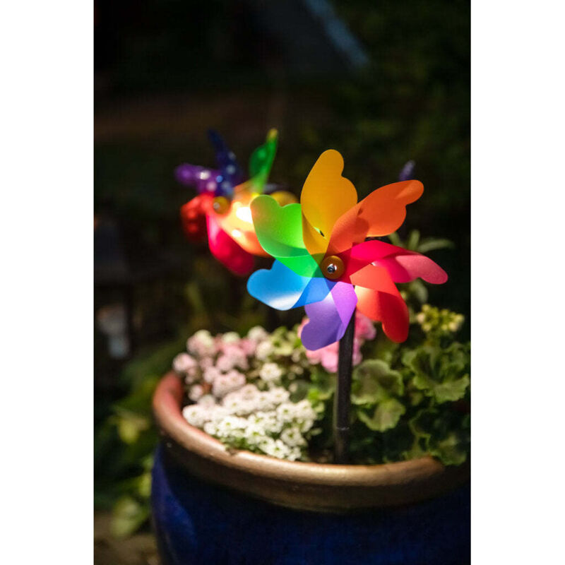 Décoration solaire : moulin à vent (plein) 51 cm – tourbillons de lumière aux couleurs de l’enfance
