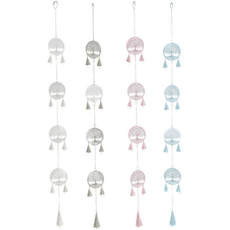 Décoration Suspendue DKD Home Decor Arbre Blanc (4 Unités)