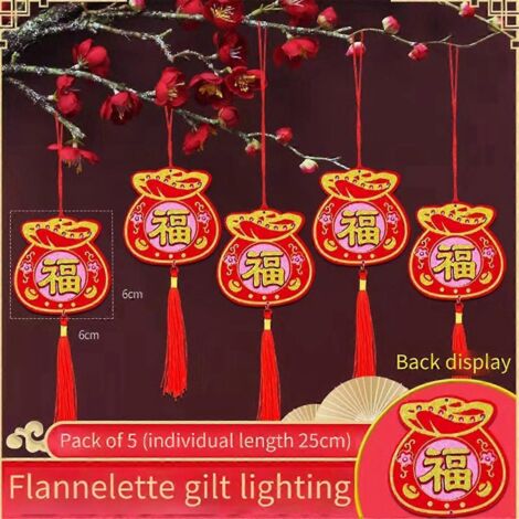 Décoration suspendue pour le Nouvel An chinois 2024, pendentif plante pour la fête du printemps, 3--
