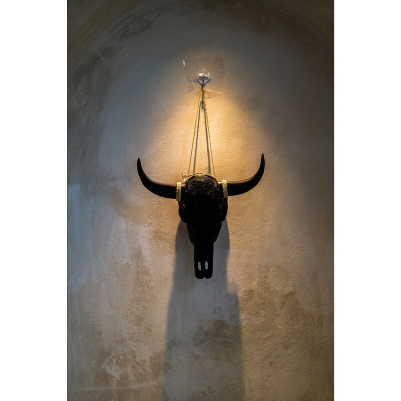Décoration Tête De Taureau Noir S