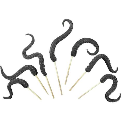 Décoration végétale en forme de tentacules, ornements végétaux noirs