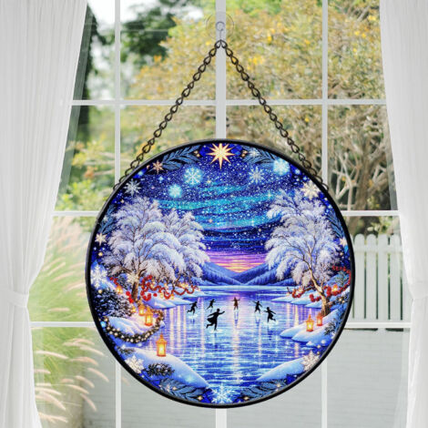 Décoration vitrail 25 cm – Attrape-soleil pour intérieur