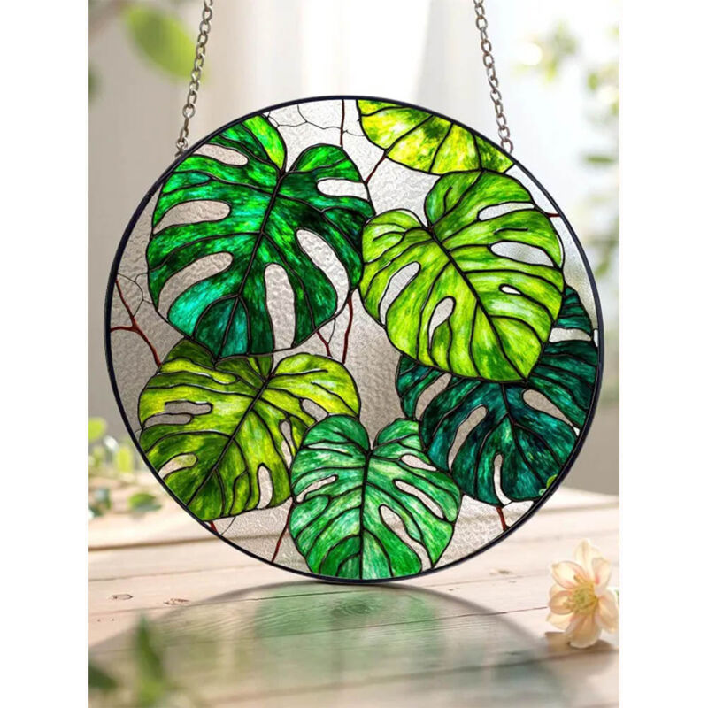 Attrape-soleil Monstera 20 cm, décoration fenêtre