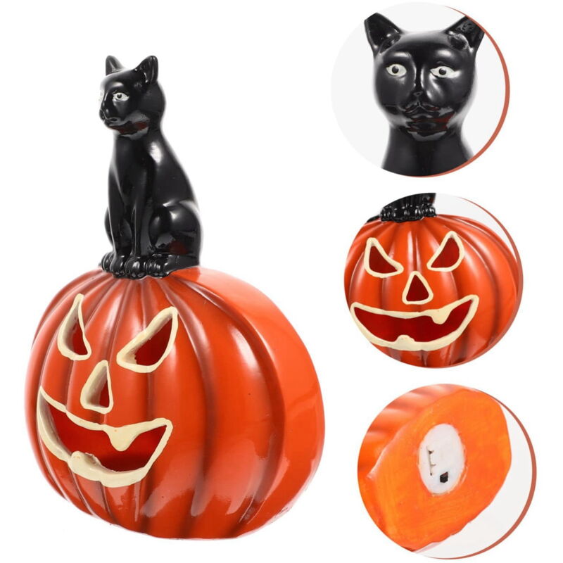 Décorations de citrouilles pour veilleuse d'Halloween, décorations de maison en résine