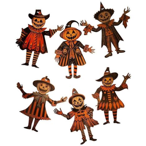 Décorations de guirlandes d'Halloween, bannières en bois pour Halloween --