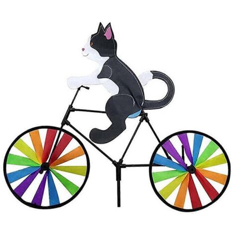 Décorations de jardin en forme de girouette en forme de vélo, sculpture d'animal mignon pour pelouse A--