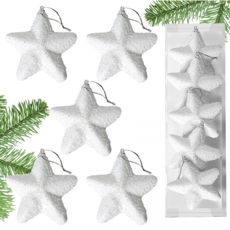DÉCORATIONS DE L'ARBRE DE NOËL SET5 KL-21X21 5 SZT WHITE