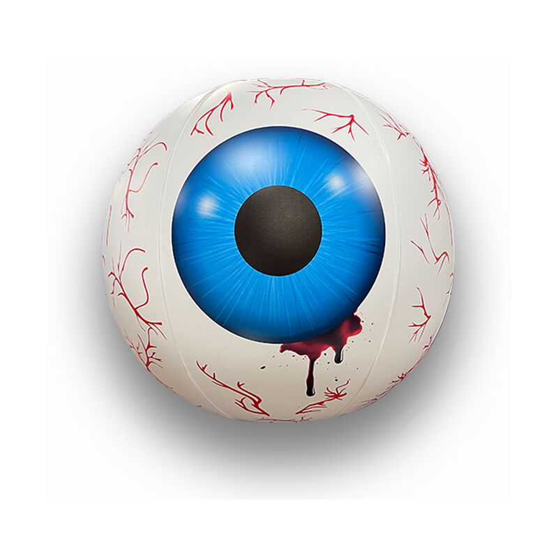 Décorations de mise en page de scène de vacances de globe oculaire d'horreur gonflable Halloween décoration lumineuse fantôme de citrouille(bleu)