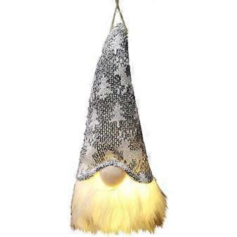 Décorations de Noël, 20 cm, style festif/lumineux - Argent