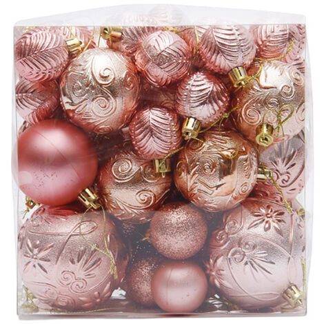 Décorations de Noël, décorations de Noël rouges et blanches assorties, décorations incassables