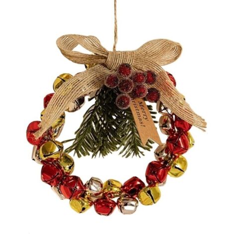 Décorations de Noël en forme de cloche, guirlandes de cloches scintillantes, cloches en corde, décorations de sapin de Noël, ornements pour sapin de Noël