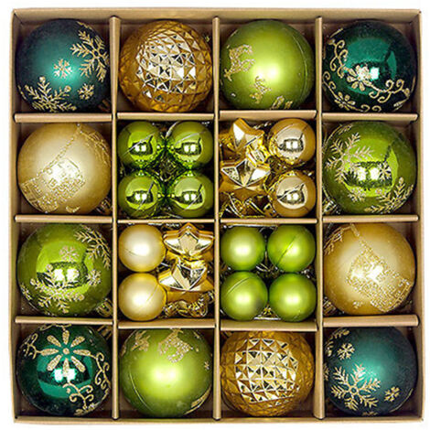 Décorations de Noël, ensemble de décorations pour sapin de Noël, boules décoratives incassables à suspendre pour sapin de Noël, décorations de Noël en vrac pour décoration de table