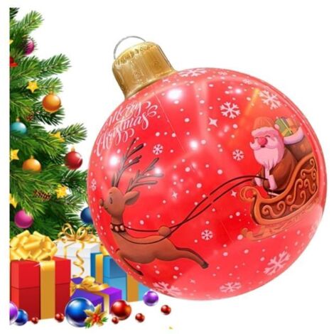 Décorations de Noël Extérieures Gonflables en PVC - Ornements Imperméables de 60 cm pour la Maison