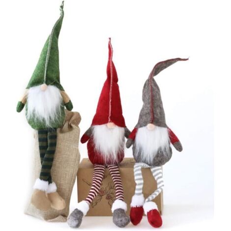 Décorations de Noël, Gnomes de Noël, pour la décoration de la maison, jolis ornements du Père Noël, décoration de lutin gnome - 3 pi