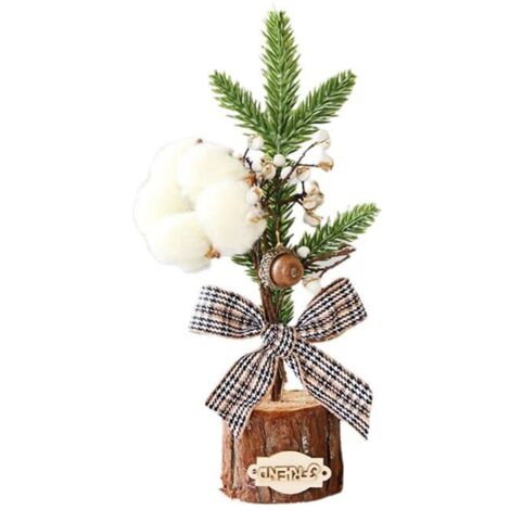 Décorations de Noël, mini sapin de 25 cm, ornements vifs, sapin artificiel miniature, décoration festive (B)