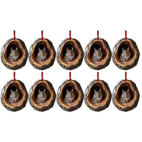 Décorations de Noël, sapin de Noël, décorations d'écureuil, écureuil