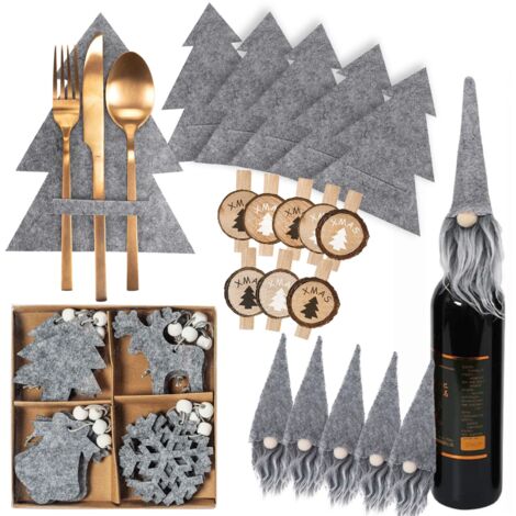 DÉCORATIONS DE NOËL SILVER FROST 42 PIÈCES
