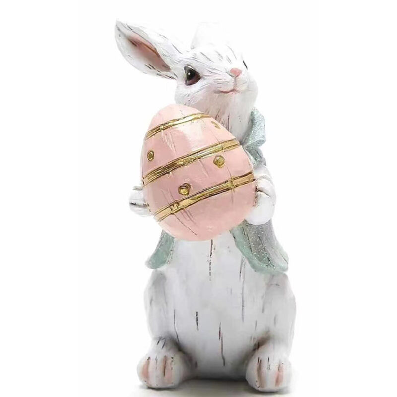 Décorations de Pâques avec des lapins qui éclosent, ornements de Pâques