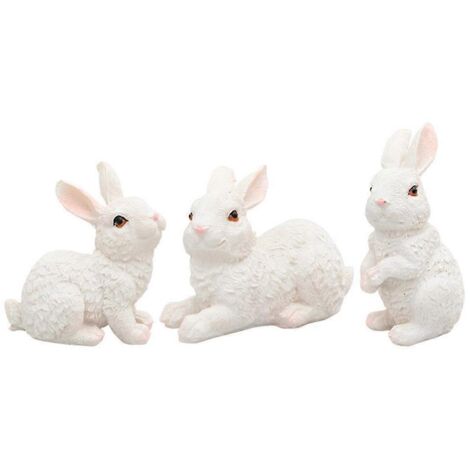 Décorations de Pâques en résine, statue de lapin, artisanat de lapin