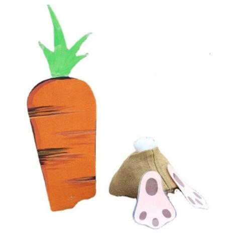 Décorations de Pâques : lapins, pattes, corps, carottes, décorations de fête, accessoires de sol, jouets, ornements, décorations