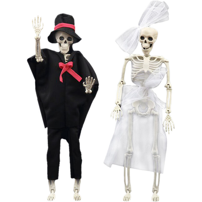 Asupermall - Décorations De Squelette D'Halloween Décoration à Suspendre Avec Des Articulations Posables Cadeau D'Ornement De Squelette Volant