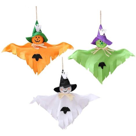 Décorations d'Halloween fantôme à suspendre, accessoires de bar pour une fête sur le thème des spectres, pour l'intérieur et l'extérieur.
