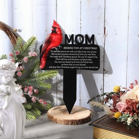 Décorations funéraires pour cimetière, marqueurs commémoratifs en métal, plaque commémorative en forme de cardinal, décoration de sépulture.
