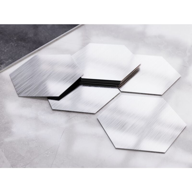 Décorations murales lot de 9 argent satiné - 120x140mm