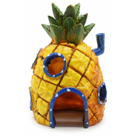 Décorations pour Aquarium, Ornement Aquarium de Maison Ananas de Résine Accessoires de Réservoir de Poissons-，HANBING
