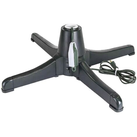 Décorations saisonnières et de fêtes - Grand sapin de Noël - Base rotative électrique - Support de sapin de Noël rotatif en plastique - Multicolore