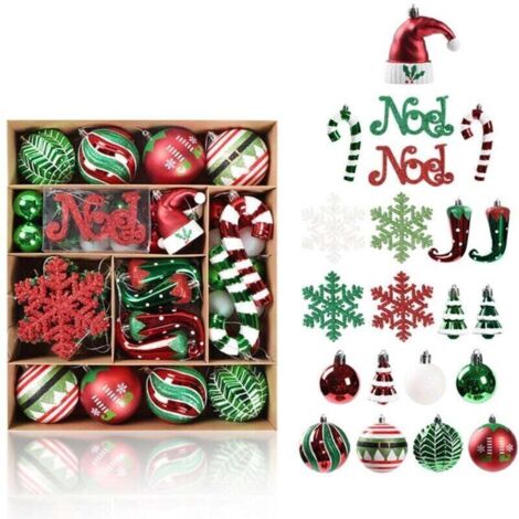 Décorations suspendues peintes par galvanoplastie pour Noël, plus de 70 jours fériés, anniversaires, pendentifs pour sapin de Noël