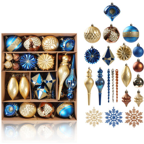 Décorations suspendues peintes par galvanoplastie pour Noël, plus de 70 jours fériés, anniversaires, pendentifs pour sapin de Noël