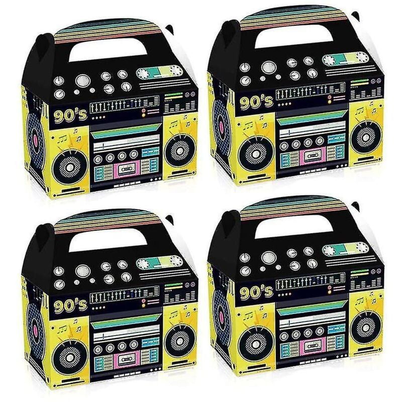 Décorations vintage à thème de boîte à cadeaux de nouveauté des années 90