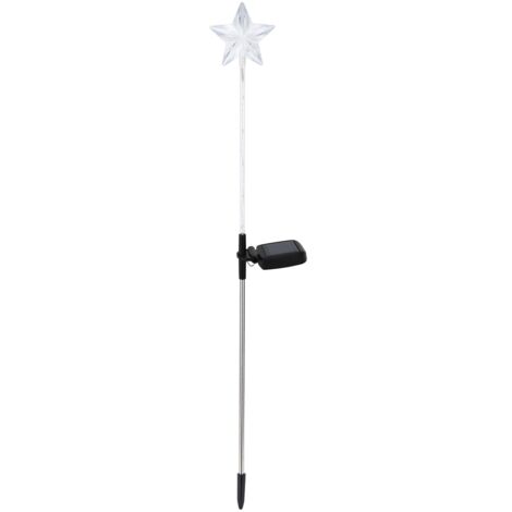DecorationStar 6 LED Lampada da giardino colorata per interni/esterni ad energia solare, per prato e giardino
