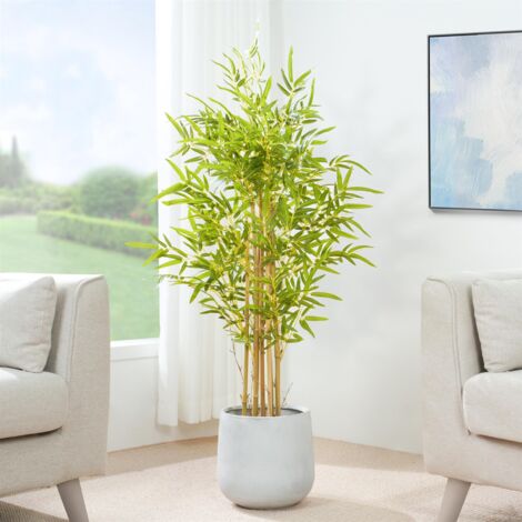 Decorative Artificial Bamboo Tree with Plastic Planter and Artificial Moss 120cm