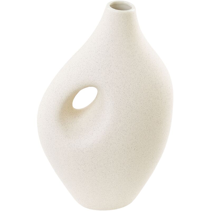 Decorative Porcelain Flower Vase Tabletop Home Accessory 32 cm White Komotini