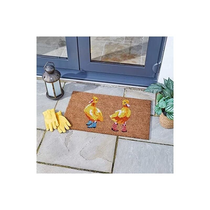 Marco Paul - Decorative Decoir Non Slip Doormat Entry Hallway Natural Coir Indoor Outdoor Welcome Door Mat Easy Clean Novelty Natural Mat pvc Backing